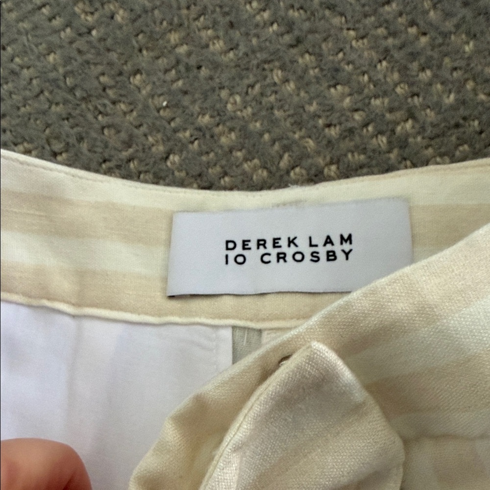 Derek Lam  Pinstripe High-Waist Tailored Women’s Shorts - Picture 5 of 9